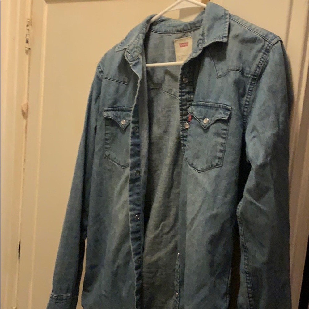 Denim Blue button down shirt
